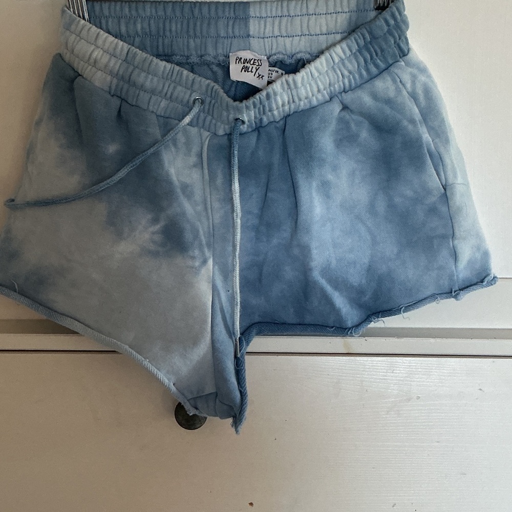 Princess Polly Cloudy Blue Athletic Shorts
